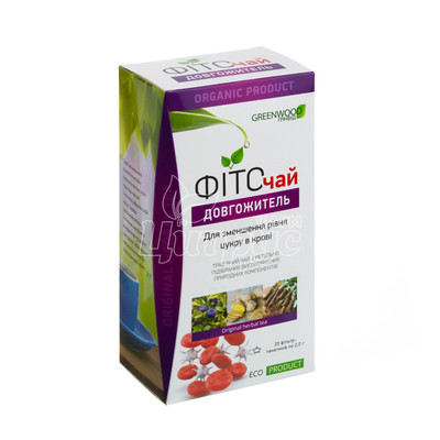 Фіточай Довгожитель фільтрпакет по 2 г 20 штук