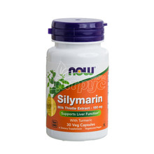 Силімарин 150 мг 30 штук Нау Фудс (Silimarin Now Foods) Здоров*я печінки капсули вегетеріанські 