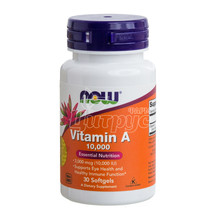Вітамін А 10 000 МО 30 штук Нау Фудс (Vitamin A 10 000 MO Now Foods) капсули 