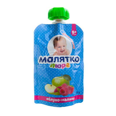 Пюре Малятко яблуко-малина з 5 місяців 90 г