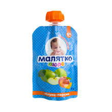 Пюре Малятко яблуко-персик з 5 місяців 90 г