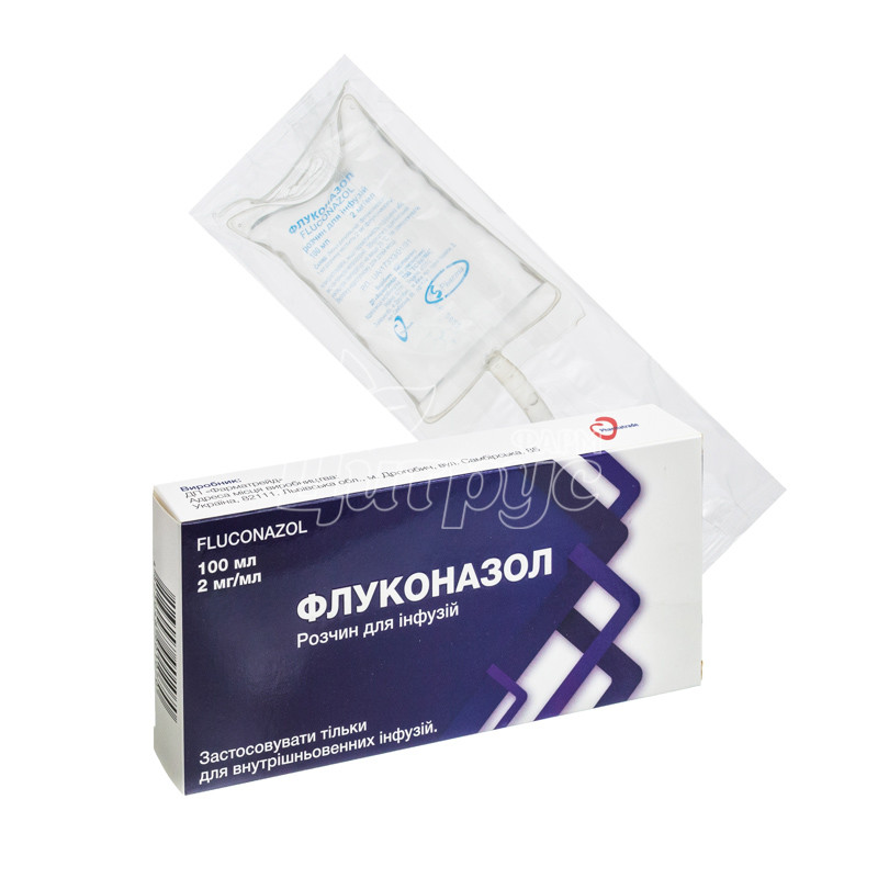 фото 1/Флуконазол розчин інфузії 2 мг / мл флакон 100мл