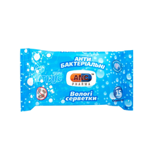 Серветки вологі АНЦ Фарма (ANC Phrma) Антибактеріальні 15 штук