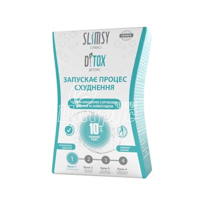 Слімс Детокс виводить токсини і зайвої рідини порошок стик 10 штук