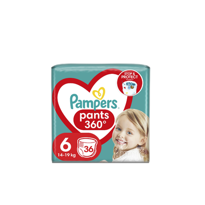 Підгузки-трусики Памперс Пентс (Pampers Pants) 6. +15 кг екстра Ларч (extra large) 36 штук
