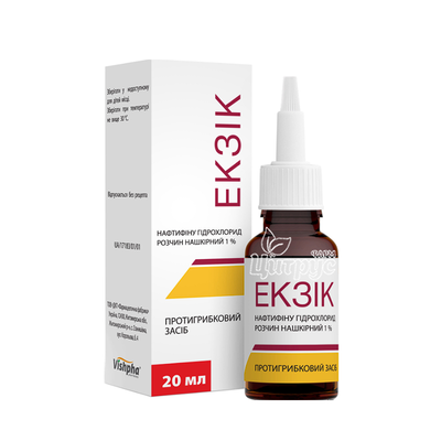 Екзік розчин нашкірний 1% флакон 20 мл 