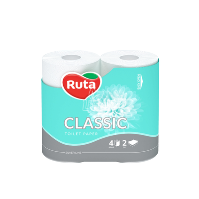 Папір туалетний Рута класік (Ruta classic) Білий 4 штуки