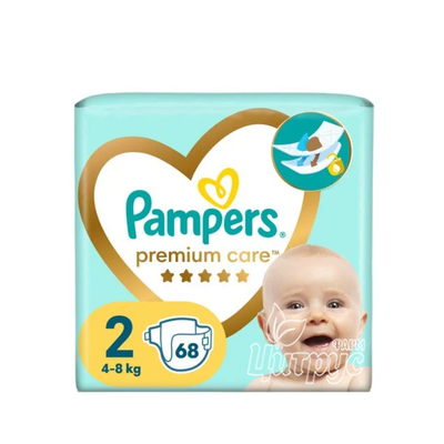 Підгузки Памперс Преміум Кері (Pampers Premium Care) (4-8 кг) міні (mini) 68 штук