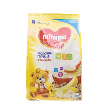 Каша дитяча молочна Мілупа (Milupa) гречана з бананом від 6 місяців 210г
