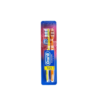 Зубна щітка ORAL-B Classic 40 (середн жорсткість) 1 + 1