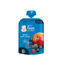 Пюре Гербер (Gerber) Яблуко з лісовими ягодами з 5 місяців 150г пауч