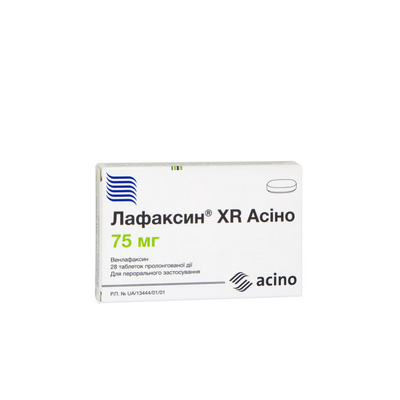 Лафаксин XR таблетки 75 мг 28 штук