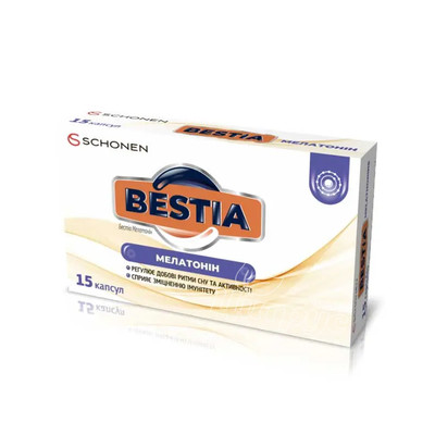 Бестіа Мелатонін капсули 15 штук