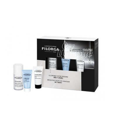 Філорга (Filorga) Набір Сяйво 2023 крем Оптім-айз 15 мл+ Крем Гідра-гіал 15 мл+ Скраб енд Детокс 15 мл