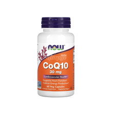 Коензим Q10 30 мг 60 штук Нау Фудс (Coenzyme Q10 Now Foods) капсули вегетеріанські 