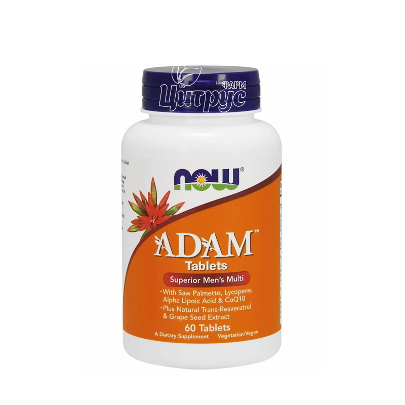 фото 1/Адам 60 штук Нау Фудс  (Adam Now Foods) Комплекс для чоловіків таблетки