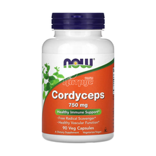 Кордицепс 750 мг 90 штук Нау Фудс (Cordyceps Now Foods) Підтримка імунітету капсули вегетеріанські 