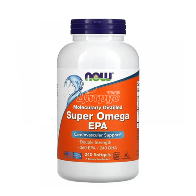 Супер Омега ЕРА 1200 мг 240 штук Нау Фудс (Super Omega EPA Now Foods) капсули