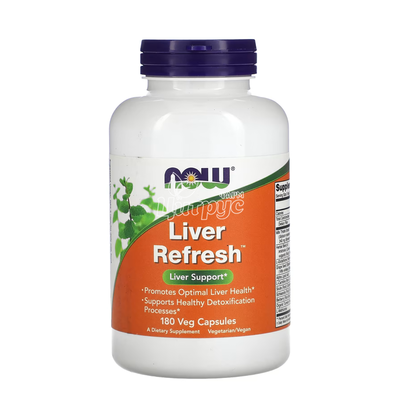 Лівер Рефреш 180 штук Нау Фудс (Liver Refresh Now Foods) капсули вегетеріанські 