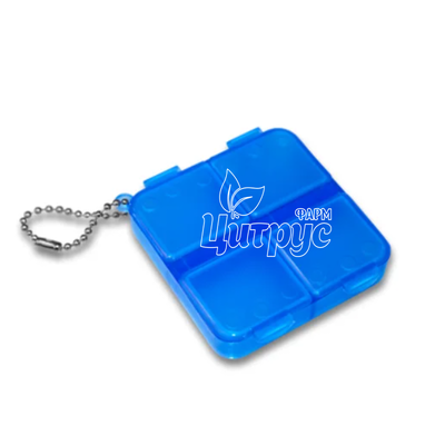 Таблетниця Енджі(Enjee) Органайзер пластиковий з 4 комірками Доба РТ 6009