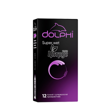 Презервативи Долфі (Dolphi) Супер Вет (Super Wet) супертонкі з силіконовою змазкою 12 штук