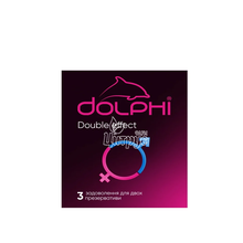 Презервативи Долфі (Dolphi) Дабл ефект (Double effect) анатомічної форми з крапками та ребрами зі змазкою яка має зігріваючий та пролонгований ефект 