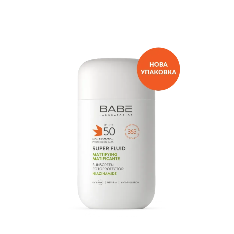 фото 1/Бабе (Babe) Сан Протекш (Sun Protection) Супер-флюїд сонцезахисний з матуючим ефектом SPF 50 50 мл