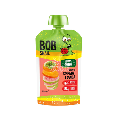 Пюре Боб Снейл (Bob Snail) Смузі Хурма-Гуава 120 г