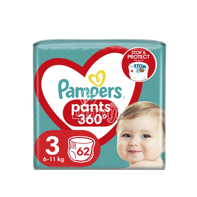 Підгузки-трусики Памперс Пентс (Pampers Pants) 3 (6-11 кг) midi 62 штуки 