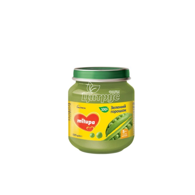 Пюре дитяче Мілупа (Milupa) Зелений горошок з 5 місяців 125 г