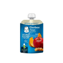Пюре дитяче Гербер (Gerber) Яблуко, морква, гарбуз з 6 місяців 150 г