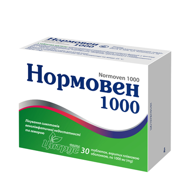 Нормовен 1000 таблетки вкриті оболонкою 1000 мг 30 штук