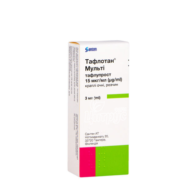 Тафлотан Мульті краплі очні 15 мкг/мл флакон 3 мл