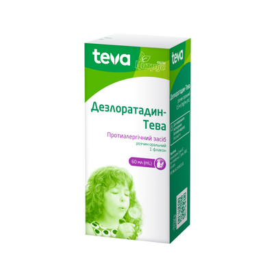 Дезлоратадин-Тева розчин 0,5 мг/мл 60 мл