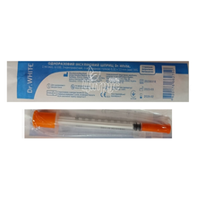 Шприц 1 мл інсуліновий U-100 3-компонентний Доктор Вайт (Dr. White) голка 30G (0,32х13 мм)