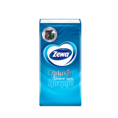 Хустинки Зева (Zewa) Делюкс Лімітид Едішн (Deluxe Limited edition) одношарові 10 штук