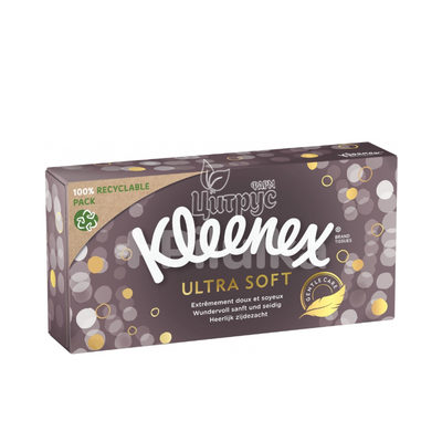Серветки Клинекс Ультра Софт (Kleenex Ultra Soft) коробка 72 штуки
