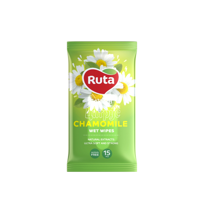 Серветки вологі Рута (Ruta) Селекта (Selecta) З ромашкою 15 штук