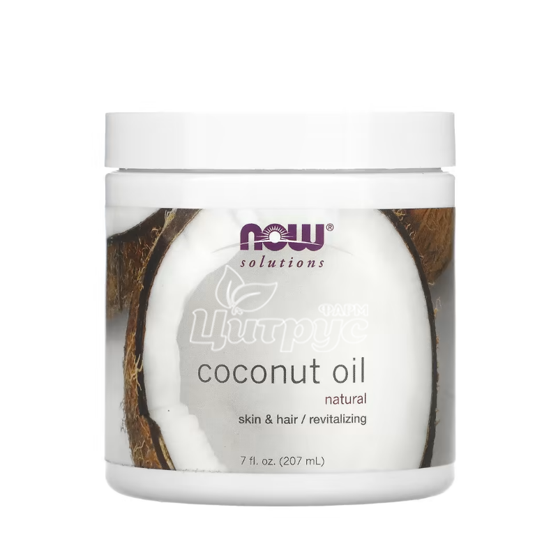 фото 1/Кокосова олія Нау Фудс (Coconut Oil Now Foods) Для волосся та тіла натуральна 207 мл