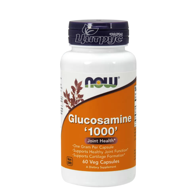фото 1/Глюкозамін "1000"  1000 мг 60 штук Нау Фудс (Glucosamine Now Foods) капсули вегетеріанські 