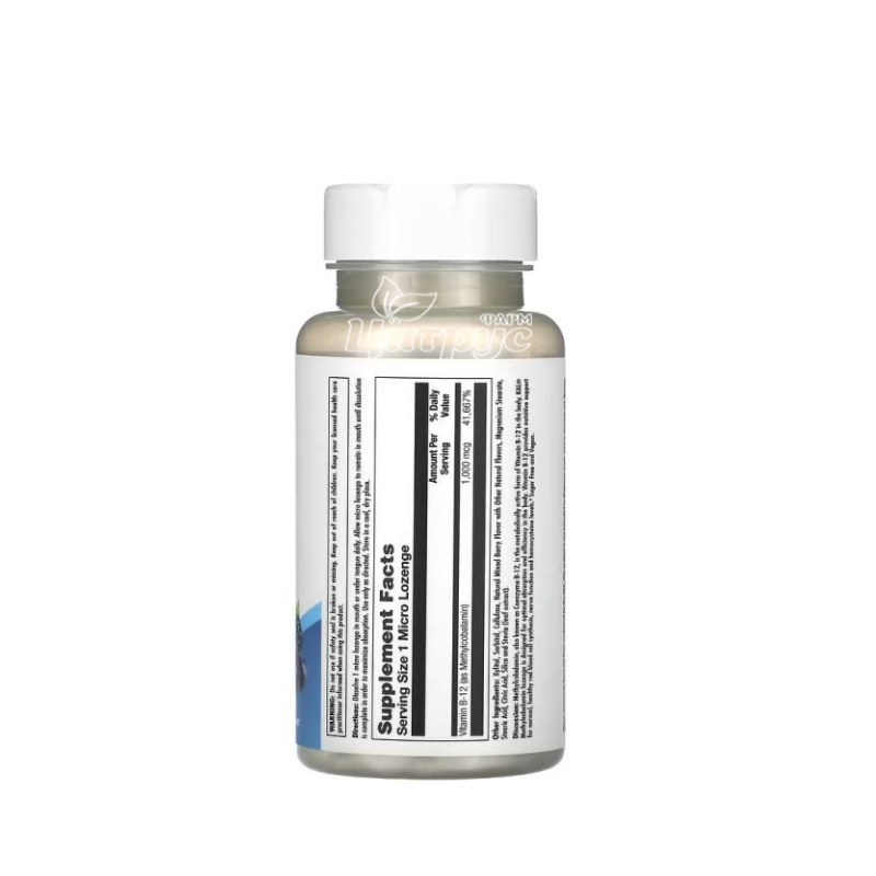 фото 2/Вітаміни КЕЛ (KAL) Вітамін В-12 (Метилкобаламін) 1000 мкг 60 штук (B-12 Methylcobolamin) таблетки для розсмоктування 