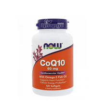 Коензим Q10 60 мг + Омега 3 120 штук Нау Фудс (CoQ10+Omega 3 Now Foods) Підтримка серцево-судинної системи капсули вегетеріанські 