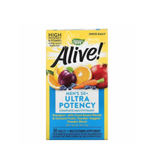 Мультивітаміни для чоловіків 50+ 60 штук Нейчерал Вей Елайв (Nature`s Way Alive! Men`s 50+ Ultra Potency) таблетки