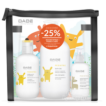 Набір дитячий Бабе (Babe) Педіатрік (Pediatric) Гель для душу 500 мл + Молочко для тіла 200 мл + Шампунь ектрам*який 100 мл