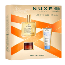 Набір Нюкс (Nuxe) Бестселери Чудова суха олія 50 мл + Мед мрія бальзам для губ 15 г + Крем-фреш 3в1 15 мл