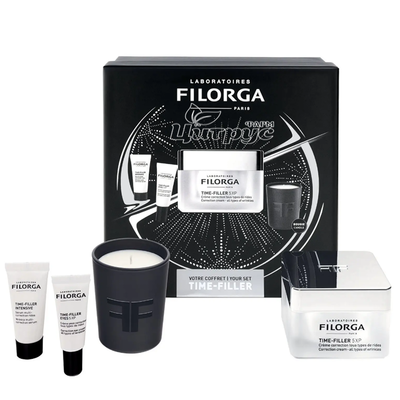 Набір Філорга (Filorga) Тайм-філер (Time-filler) 2023 Крем для обличчя Time-Filler 5XP 50 мл + Сироватка для обличчя Time-Filler Intensive 7 мл + Коригувальний крем для очей