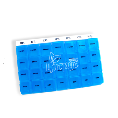 Таблетниця Enjee Органайзер 28 комірок на 7 днів пластиковий  PT6039