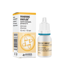 Уніфлокс краплі очні та вушні 0,3% флакон 10 мл