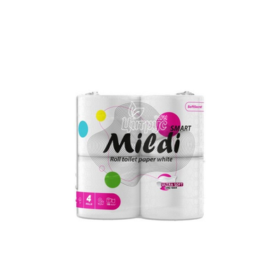 Папір туалетний Мілді Смарт (Mildi Smart) 2-шарові 93х105/45 целюлозні 2 штуки 