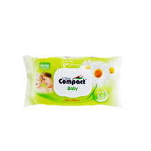 Серветки вологі дитячі Ультра Компакт (Ultra Compact) Ромашка 72 штуки